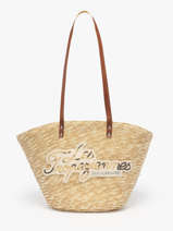 Sac Port� �paule Milos Paille Les tropeziennes Beige milos TZ01