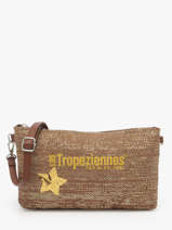 Sac Bandoulire Panama Papier Les tropeziennes Marron panama TZ02