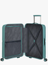 Harde Reiskoffer Airconic American tourister Blauw airconic 88G002-vue-porte