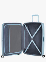 Valise Rigide M Soundbox American tourister Bleu soundbox 32G003-vue-porte
