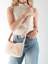 Cross Body Tas Estival Katoen Le voyage en panier Oranje estival PM851-vue-porte