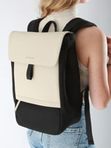 Sac  Dos Business 1 Compartiment + Pc 15" Kapten and son Beige backpack FYN2-vue-porte