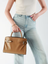 Sac Port Main Emie Cuir Le tanneur Marron emie TEMI16M1-vue-porte