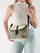 Sac Bandouli�re Kailani Papier Les tropeziennes Jaune kailani TZ02-vue-porte