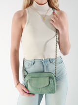 Sac Bandouliere Naina Cuir Pieces Vert naina 17063358-vue-porte