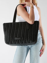Schoudertas K Kushion Polyurethaan Karl lagerfeld Zwart k kushion A2W30199-vue-porte