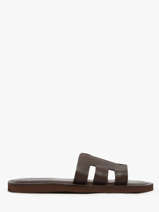 Mules Emia En Cuir Les tropeziennes Marron men EMIA