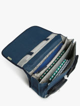 Boekentas 3 Compartimenten Cameleon Blauw vintage color VIC-CA41-vue-porte