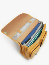 Cartable Vintage North Cameleon Jaune vintage north CA38-vue-porte