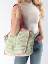 Schoudertas Over The Rainbow Katoen Le voyage en panier Groen over the rainbow PM870-vue-porte