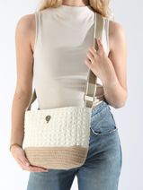 Cross Body Tas Gaufrette Le voyage en panier Wit gaufrette PM881-vue-porte