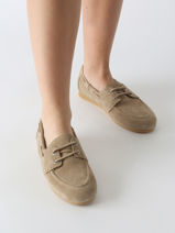 Chaussures Bateau En Cuir Tamaris Beige women 44-vue-porte