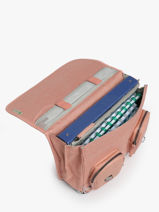 Cartable 2 Compartiments Cameleon Rose vintage color CA146Q-vue-porte