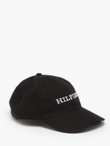 Casquette Tommy hilfiger Noir th monotype AM12154-vue-porte