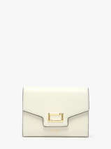 Portefeuille Cuir Lancel Beige angele A13161