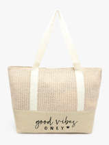 Sac Port� �paule Plage Polyester Gerard pasquier Beige plage P25021