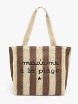 Sac Port paule Cabas Gerard pasquier Marron cabas P25032