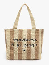 Sac Port paule Cabas Polyester Gerard pasquier Marron cabas P25032