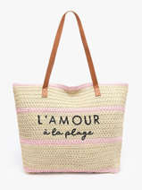 Sac Port paule Cabas Gerard pasquier Rose cabas P25022