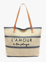 Sac Port paule Cabas Gerard pasquier Bleu cabas P25022