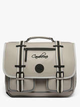 Cartable 2 Compartiments Cameleon Gris vintage north CA38