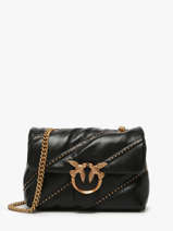 Cross Body Tas Love Bag Puff Leder Pinko Zwart love bag puff A26T