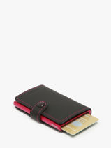 Kaarthouder Leder Secrid Zwart matte MM-vue-porte