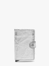 Porte-cartes Cuir Secrid Argent crunch MCR
