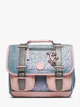 Cartable Enfant 2 Compartiments Cameleon Bleu vintage fantasy CA35