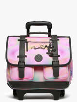 Cartable  Roulettes Enfant 2 Compartiments Cameleon Rose vintage fantasy CR38