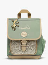 Sac  Dos 1 Compartiment Cameleon Vert vintage fantasy SD30