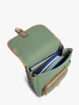 Sac  Dos 1 Compartiment Cameleon Vert vintage fantasy SD30-vue-porte
