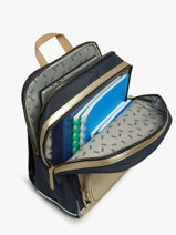 Rugzak 2 Compartimenten Cameleon Blauw vintage fantasy SO40-vue-porte