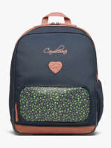 Sac  Dos 2 Compartiments Cameleon Bleu vintage fantasy SO40