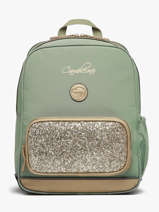 Sac  Dos 2 Compartiments Cameleon Vert vintage fantasy SO40