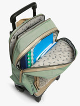 Sac A Dos  Roulettes 2 Compartiments Cameleon Vert vintage fantasy SR40-vue-porte
