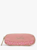 Pennenzak Kinderen 2 Compartimenten Cameleon Roze vintage fantasy TROU