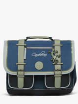 Cartable 2 Compartiments Cameleon Bleu vintage urban CA38