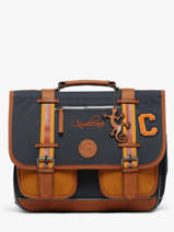Boekentas Kinderen 2 Compartimenten Cameleon Bruin vintage urban CA38