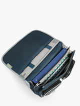 Cartable 2 Compartiments Cameleon Bleu vintage urban CA38-vue-porte