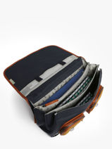 Cartable Enfant 3 Compartiments Cameleon Bleu vintage urban CA41-vue-porte