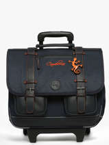 Cartable  Roulettes 3 Compartiments Cameleon Orange vintage urban CR41