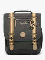 Rugzak 2 Compartimenten Cameleon Grijs vintage urban SD39