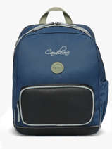 Rugzak 2 Compartimenten Cameleon Blauw vintage urban SO40