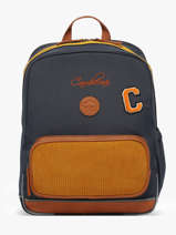 Rugzak 2 Compartimenten Cameleon Blauw vintage urban SO40