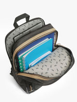 Rugzak 2 Compartimenten Cameleon Grijs vintage urban SO40-vue-porte