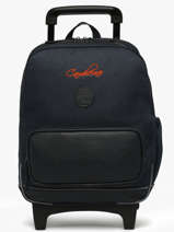 Sac A Dos  Roulettes 2 Compartiments Cameleon Orange vintage urban SR40