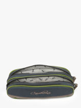 Trousse Enfant 2 Compartiments Cameleon Bleu vintage urban VIB-TROU-vue-porte