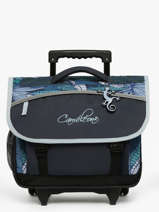 Cartable  Roulettes Enfant 2 Compartiments Cameleon Bleu actual CR38