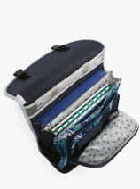 Cartable  Roulettes Enfant 2 Compartiments Cameleon Bleu actual CR38-vue-porte